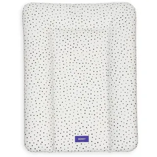 BONKY® Wickelauflage 50x70 cm - weiche Wickelunterlage - Baby Wickeltischauflage - Wasserdischt - Abwaschbar - Made in EU - 100% Oeko TEX - Punkte