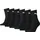 Short Crew Sportsocken 6er Schwarz 35-38