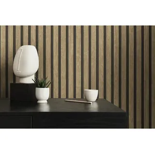 A.S. Création Vliestapete Holzpaneele 0,53 x 10,05 m 391091 Beige/Braun