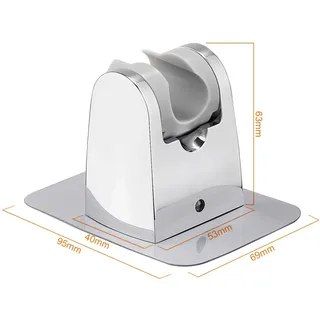 IBERGRIF Duschkopf Halterung ohne Bohren 3 m Klebe - Dusch Halterung verstellbar (45°), Handbrause Halterung universell, Handbrause, Duschhalter Wandmontage, Chrom,