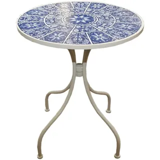 Hti-Living Santorin Metalltisch Ø 60 x 70 cm weiß