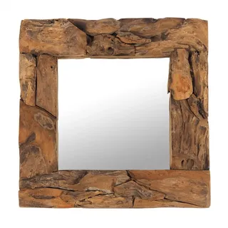 DESIGN DELIGHTS Wandspiegel 50 x 50 cm Braun