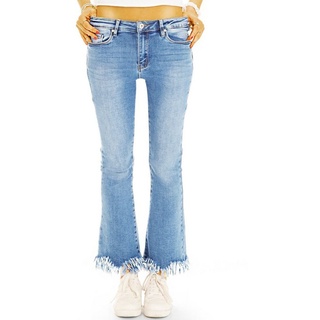 be styled Ankle-Jeans Ankle Jeans Hosen, medium waist Bootcut Jeans stretchig - Damen - j38p mit Stretch-Anteil, 5-Pocket-Style blau 36