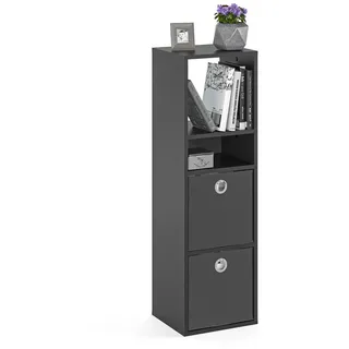 komto Bücherregal 33,8 x 30,7 x 112,5 cm Schwarz