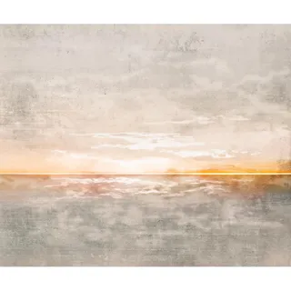 murando - Vlies Fototapete Landschaft 300x210cm Foto Tapete Wohnzimmer Vliestapete XXL Motivtapeten Bildtapete 3d Effekt Wand Dekoration - Betonoptik Meer Sonnenuntergang wie gemalt c-A-10044-a-a