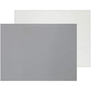 Freeform Duo Platzset rechteckig, grau/weiß