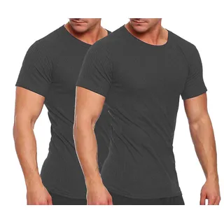 Cocain underwear Herren Thermo-Unterwäsche Outdoor angeraute Skiunterwäsche | Warme Lange Thermo Unterwäsche Hemd Hose Set atmungsaktiv Baumwollmischung Ski Thermounterhemd Thermounterhose - L