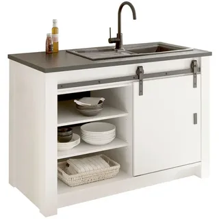 furn.design Unterschrank Küchenschrank 133 x 93 cm Weiß
