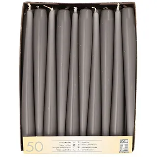 Papstar Leuchterkerzen Ø 2,2 cm 25 cm 100 St. grau