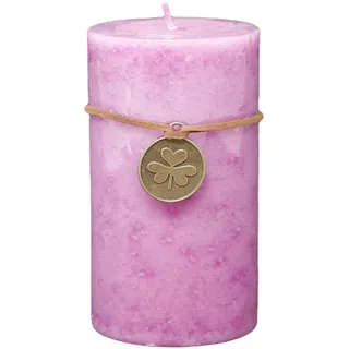Stumpenkerze Trendkerze marmoriert durchgefärbt (70 x 130 mm, Antik Rosa)