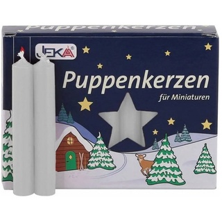Ebersbacher Kerzenfabrik Adventskerze Puppenkerzen für Miniaturen 20er weiß, Weihnachtsbaumkerzen Christbaumkerzen Minikerzen weiß