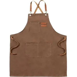 Braune Leinenschürzen, Arbeits-schürzen Für Damen Und Herren, Kochschürzen, Kellnerschürzen, Für Küche, Kochen Und Service