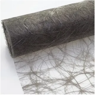 Deko AS Tischläufer Sizoweb Tischläufer - anthrazit- taupe - 20 cm - 5 Meter auf der Roll (1-tlg, 1 Rolle Tischläufer), Strapazierfähig grau