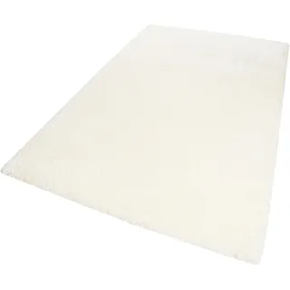 WECON HOME Toubkal Hochflorteppich 160 x 225 cm Beige/Weiß