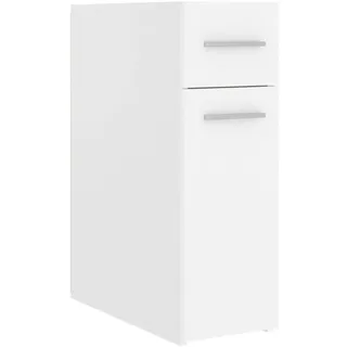 Tidyard Apothekerschrank Aufbewahrungsschrank Schrank Nischenschrank Nischenregal Miniregal Schrankchen Küchenschrank Standschrank Schrank 20 x 45,5 x 60 cm (L x B x H),Holzwerkstoff,Weiß