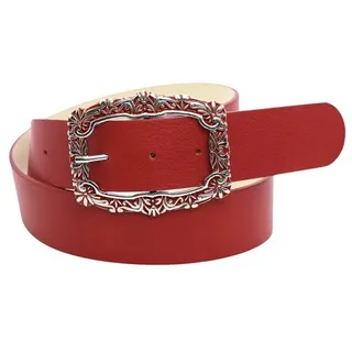 COLLEZIONE ALESSANDRO Damengürtel Leder rot 95