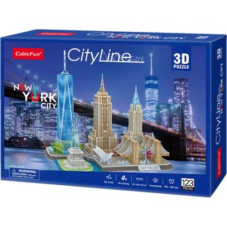 Cubicfun Cubic Fun 3d Puzzle City Line New York City (123 Teile)