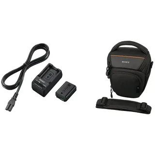 Sony ACC-TRW Akku Zubehör Kit mit BCT-RW Ladegerät und NPFW50 W-Serie Li-Akku (geeignet für A6000 Serie, A7 Serie und RX10 Serie) & LCS-AMB Kameratasche für Sony Alpha-Kamera