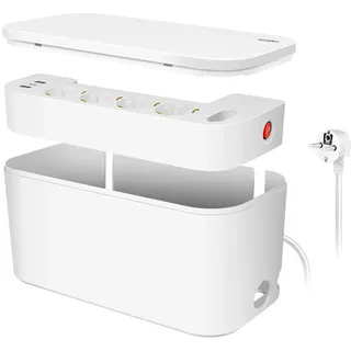 Logilink Kabelbox mit Steckdosenleiste