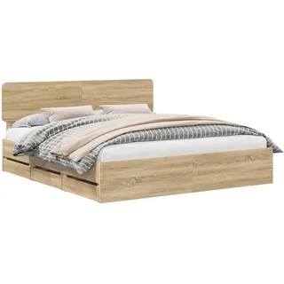 vidaXL Bettrahmen 200 x 200 cm Braun