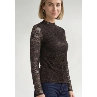 STREET ONE Spitzenshirt Braun 40