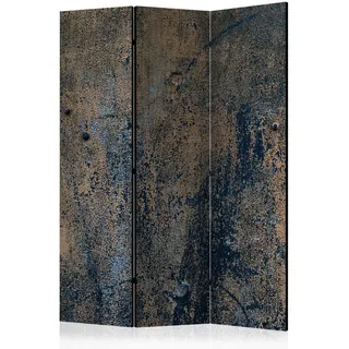 artgeist Paravent, Gold, Dunkelblau, Holz, Textil, Kiefer, massiv, Metalloptik, 135x172x3 cm, Motiv auf Vorder- und Rückseite, Wohnzimmer, Raumteiler & Paravents, Paravents