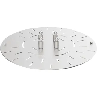 Gardwell Bodenplatte für Gartendusche SPRING Ø40 cm Edelstahl Standfuß mit Wasserablauf 1,3 mm Stahl stabile Duschbasis für Outdoor Dusche