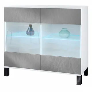 Vladon Kommode, Silber, Holzwerkstoff, 92.5x84.5x35 cm, Wohnzimmer, Kommoden & Sideboards, Kommoden