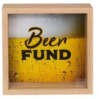 ReWu Spardose Holz-Spardose Beer Fund 20 x 20 cm