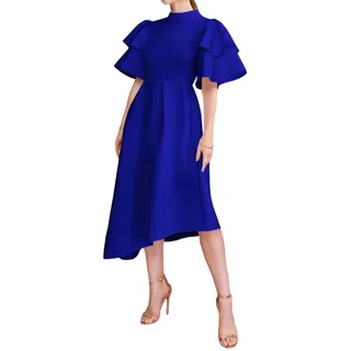 Raiza collection Damen Abendkleid mit Einer Schulter Frei und großer Schleife Elegant Festliche Party Hochzeitkleid - M