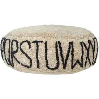Beliani Bodenkissen TWINSPUR Baumwolle Beige