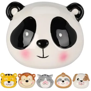 Murago - Mini Panda Spardose ca. 9x7,5x7cm - Dekoration für Kinderzimmer kleine Skulptur Dekofigur Keramik Tierfigur