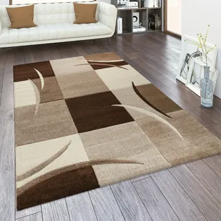 Paco Home Diamond 665 Teppichläufer 60 x 110 cm Braun/Beige