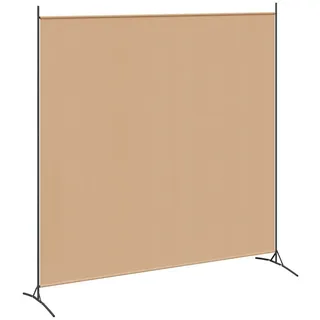 vidaXL Einzel Panel Raumteiler Beige 175 x 180 cm Stoff