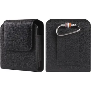 Herren Handy Gürteltasche Leder Kompatibel mit Samsung Galaxy Z Flip 7/6/5/4/3/2/5G/SM-F7070/F7000/F7110, Leder Handytasche Gürtel Telefon Schutzhülle Kompatibel mit Huawei Pura X/Pocket 2/Pocket S