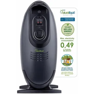 Bastilipo - MR-ECOFLUID-9 - Umweltfreundlicher Mini-Heizkörper mit H2O Natural Liquid, Leistung 900 W, 9 Heizelemente, c/Thermostat, schwarz