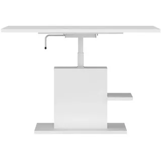 freiraum Couchtisch CORTADO, höhenverstellbar bis 73cm, Alpinweiß - 110x55/73x65cm (BxHxT)