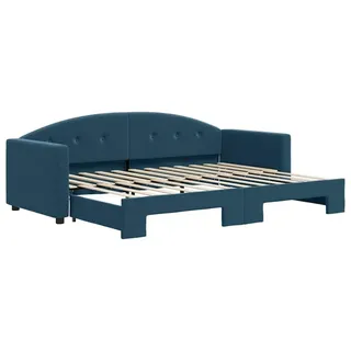 vidaXL Bett Tagesbett Ausziehbar Blau 80x200 cm Samt blau