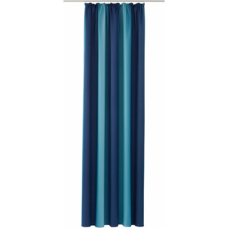 Verdunkelungsvorhang MY HOME "Bondo" Gardinen Gr. 225 cm, Kräuselband, 140 cm, blau Kräuselband