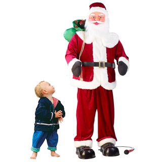 Singender und tanzender XXL-Weihnachtsmann mit Karaoke, 160 cm