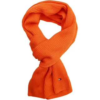 Tommy Hilfiger Schal Strickschal Cotton Cashmere Scarf Orange Thunder - 180 x 27 cm