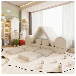 Home Deluxe Kindersofa LIV  inkl. Stapelsteine  Cord beige