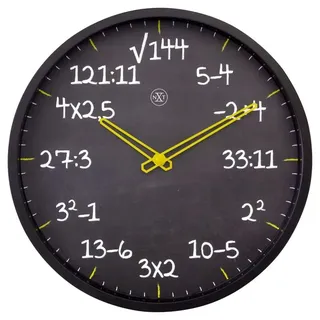 Nextime Quarzwanduhr Maths Ø 30 cm Kunststoff