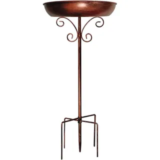 Vogeltränke 76 cm, Metall, für Garten, wetterfest, mit Ständer, antislip Rand