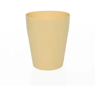 Sinoba Papierkorb rund moderner Mülleimer Papiereimer 788789, aus Kunststoff ideal für Kinderzimmer Küche Büro, 12 Liter Höhe 26,5cm gelb