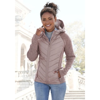Steppjacke VIVANCE Gr. 40, rosa (altrosa) Damen Jacken Steppjacken mit Strickfleece-Ärmeln