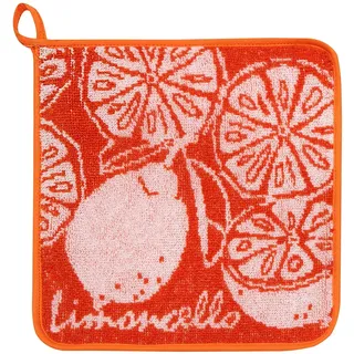 Kracht Küchen Textilien Limoncello Frottier Topflappen 22x22 cm rot 2er Pack