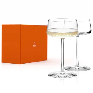 Stölzle Lausitz Power Champagnerschalen Coupe-Gläser 275 ml, 2er-Set | Edle Champagnerschalen und Sektgläser für Champagner, Sekt und Prosecco, aus Kristallglas, stoßfest & spülmaschinengeeignet
