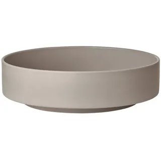 blomus Servierschale -MAKOTO- | Schale aus Keramik | 9,5 x 20 x 20 cm | Farbe Elephant Skin | Geschirr & Tafelservice