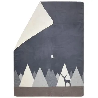 David Fussenegger Fussenegger Kuscheldecke Berge modern Grau